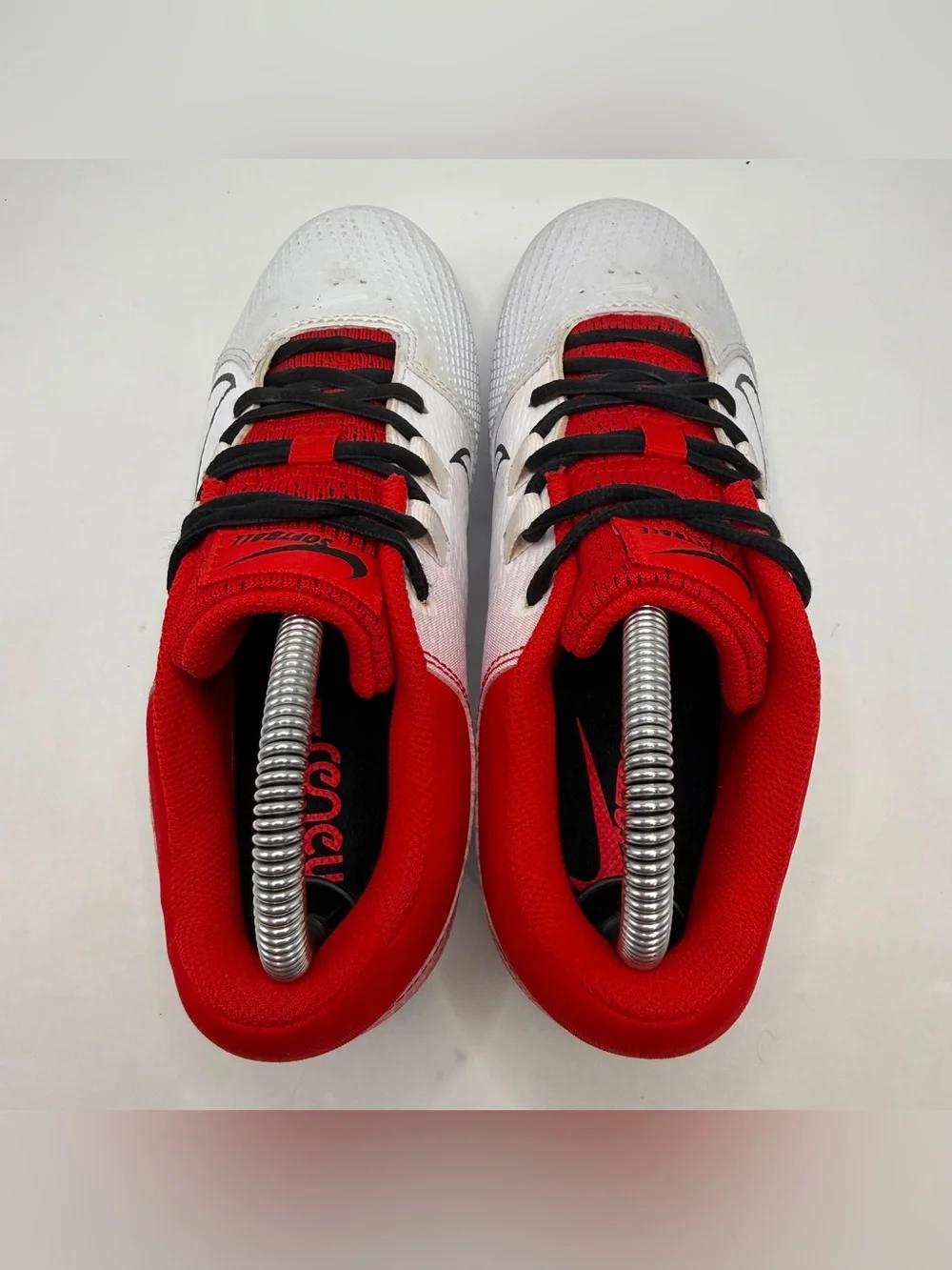 Nike Hyperdiamond 4 Elite Women’s Size 7 Softball Metal Cleats Red White